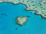 Aerial View of Heart Reef  Part of Great Barrier Reef  Queensland  Australia