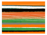 Orange and Green Abstract 3
