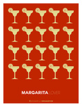 Yellow Margaritas Brown Poster