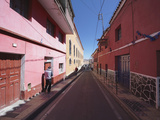 People Walking Along Street  Potosi (UNESCO World Heritage Site)  Bolivia