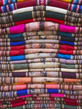 Colourful Blankets in Witches' Market  La Paz  Bolivia