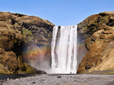 The Skogafoss  One of the Biggest Waterfalls in the Country with a Width of 25 Meters and a Drop of