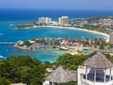 Elevated View over City and Coastline  Ocho Rios  St Ann Parish  Jamaica  Caribbean