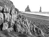 Walkers on Reynisfjara Beach  Iceland
