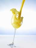 Pouring Orange Juice into a Glass (Splash)