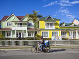 Dominican Republic  Eastern Peninsula De Samana  Samana  Malecon  Man Riding Motor Bike Past Plaza 