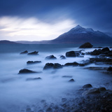 View from Elgol Beach to the Cuillin Hills  Isle of Skye  Scotland  UK