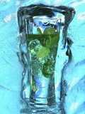 Mojito with Fresh Mint Surrounded by Ice