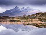 The Cuillins Reflected in the Lochan  Sligachan  Isle of Skye  Scotland  UK