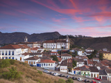 View of Ouro Preto (UNESCO World Heritage Site) at Sunset  Minas Gerais  Brazil
