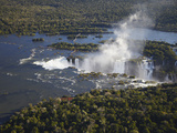 Aerial View of Iguacu Falls  Iguacu National Park  Parana  Brazil