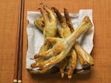 Deep-Fried Chicken Feet on Paper (Asia)