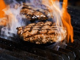 Flame Grilled Burgers on the Grill