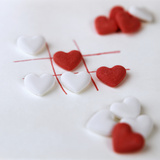 Several White and Red Grape Sugar Hearts