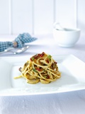 Spaghetti with Dried Tomatoes  Herbs and Olives