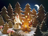 A Christmas Forest Scene with Father Christmas