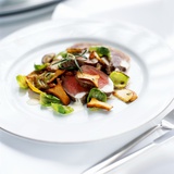 Venison Fillet with Sprout Leaves and Chanterelle Mushrooms
