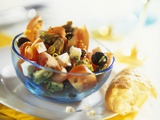 Tomato  Mussel  Feta and Olive Salad