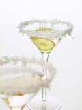 Sambuca with Lemon in Coconut-Rimmed Glass