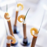 Shellfish Soup with Scampis in Test Tubes