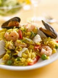 Paella with Mussels and Shrimps