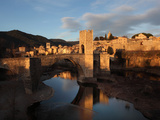 Romanesque bridge over the Fluvia river  Besalu  Girona  Spain