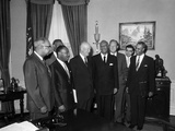 Roy Wilkins  Martin Luther King Jr  A Phillp Randolph  Lester Granger  Dwight D Eisenhower 1958