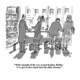 "Well  enough of the coy sexual byplay Bobby  I've got to dive back into …" - New Yorker Cartoon