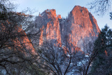 Golden Light on Peaks from the Valley