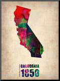 California Watercolor Map