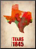 Texas Watercolor Map