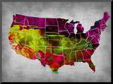 Usa Watercolor Map 4