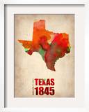 Texas Watercolor Map