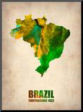 Brazil Watercolor Map