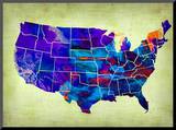 Usa Watercolor Map 5
