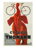 Cycles Thomann  Red Elephant Holding Bike