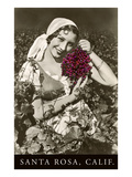 Santa Rosa  California  Woman with Grapes
