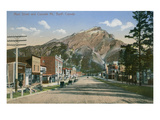 Town in Shadow of Mt Banff  Alberta