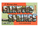 Message from Glenwood Springs  Colorado