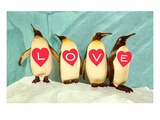 Penguins Spelling Out Love