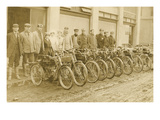 Lineup of Bicycle Couriers