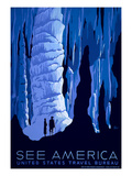 See American Travel Poster  Caverns