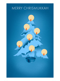 Merry Chrisnukkah  Tree with Candles