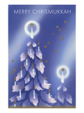 Merry Chrisnukkah  Tree with Candles
