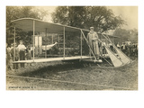 Early Biplane  Pilot and Crowd