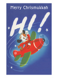 Merry Chrisnukkah  Puppy in Plane
