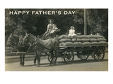 Happy Father's Day  Family on Wagon