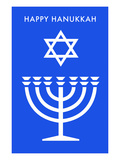Happy Hanukkah  Menorah  Star of David