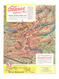 Map of Glacier National Park  Montana