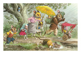 Rodents Running in Rain